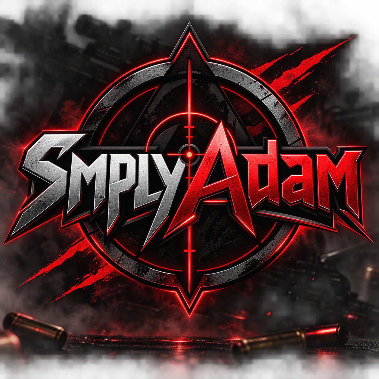 SmplyAdam red and silver logo